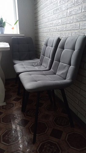 Стул на металлокаркасе Чилли К черный / зеленый фото покупателя 538