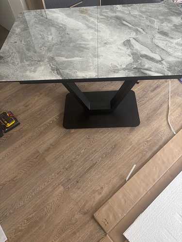 Стол на тумбе Бугун белый / золото фото покупателя 49