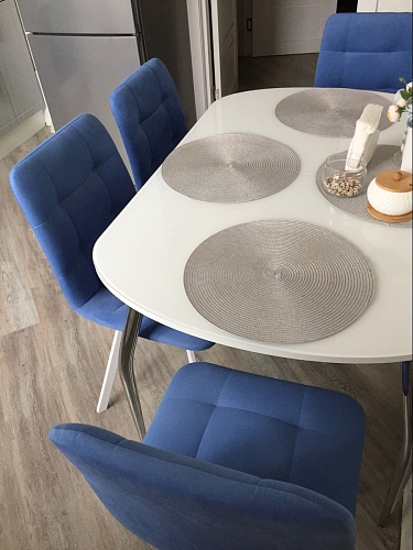 Стул на металлокаркасе Чилли бежевый / белый каркас фото покупателя 864