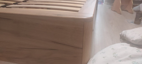 Двуспальная кровать Клауд 160х200 парящая дуб крафт золотой / антрацит фото покупателя 301