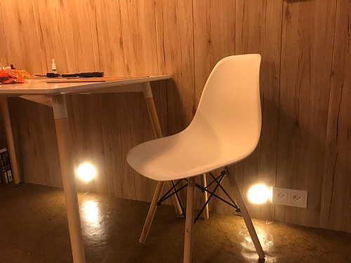 Пластиковый стул Eames PC-015 серо-голубой / дерево фото покупателя 463