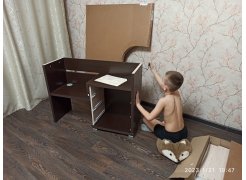 Письменный стол СР-132-130 В-ЛЕВ левый венге фото покупателя 3