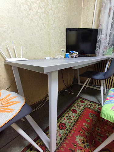 Деревянный стол Лота Лофт 140х80 черный матовый / бетон светлый фото покупателя 721