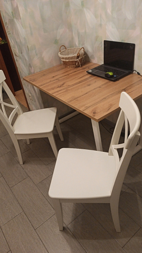 Стол Лота Лофт 120 32 мм бетон / черный матовый фото покупателя 215