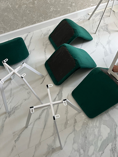 Стул на металлокаркасе Чилли синий / белый фото покупателя 820