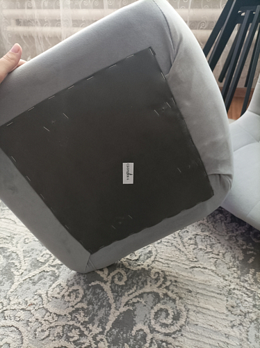 Стул на металлокаркасе Чилли К темно-серый (velutto 32) / черный фото покупателя 13