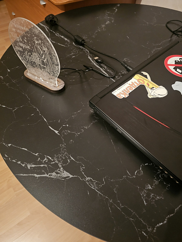 Стол Тулип 90х73 дуб вотан / белый фото покупателя 72