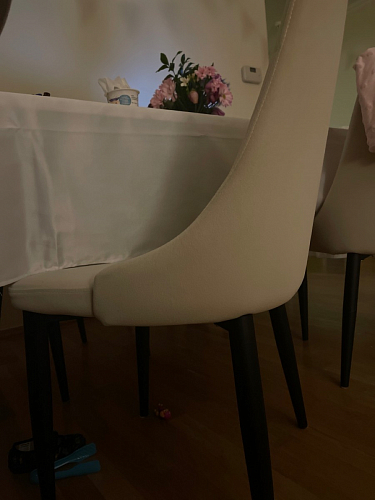 Стул на металлокаркасе Kora 1 light blue / white / black фото покупателя 20