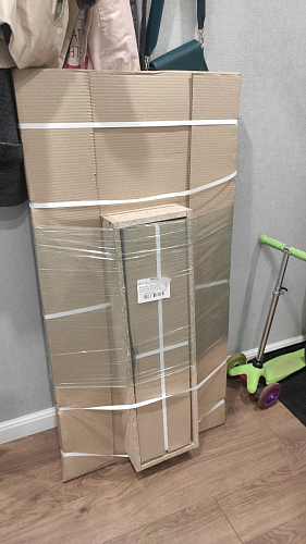 Стол Тринити Лофт 120 32 мм дуб галифакс табако / черный матовый фото покупателя 574