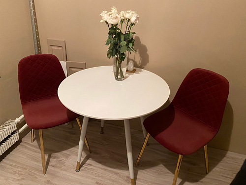 Стул на металлокаркасе Dabl wine red фото покупателя 107