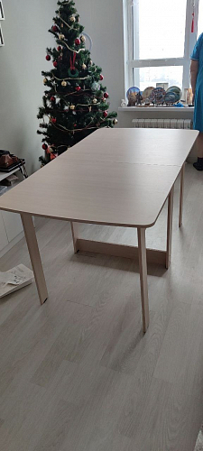 Стол обеденный раздвижной СтК4 дуб молочный фото покупателя 6