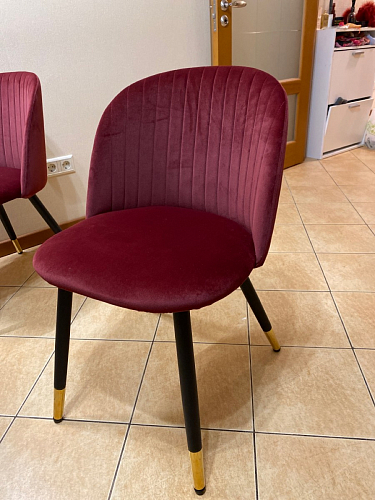 Стул на металлокаркасе Gabi dark beige / black / silver фото покупателя 443