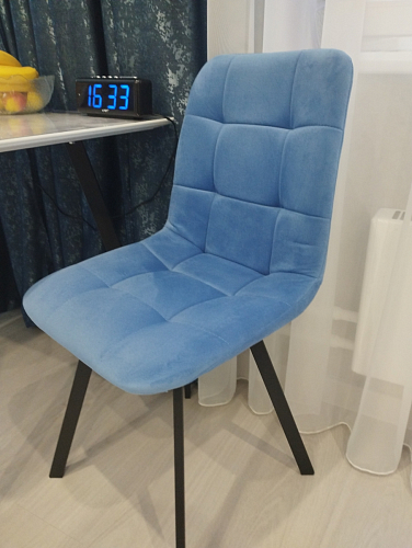 Стул на металлокаркасе Чилли К черный / зеленый фото покупателя 268