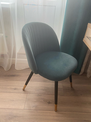 Стул на металлокаркасе Gabi 1 light purple / black / gold фото покупателя 258