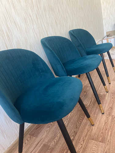 Стул на металлокаркасе Gabi dark beige / black / silver фото покупателя 65