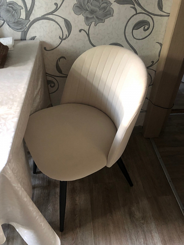 Стул на металлокаркасе Gabi dark beige / black / silver фото покупателя 686