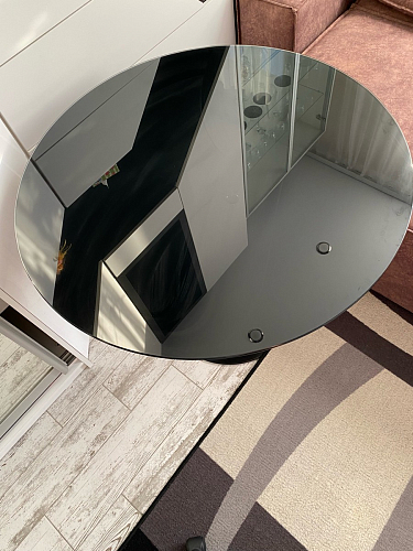 Стеклянный стол Tulip 90 black glass фото покупателя 40