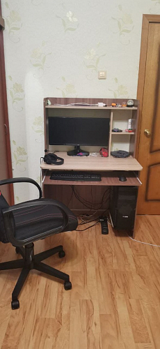 Компьютерный стол Грета-1 ясень шимо / дуб сонома фото покупателя 8