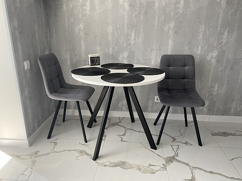 Стул на металлокаркасе Чилли светло-серый / белый каркас фото покупателя 681