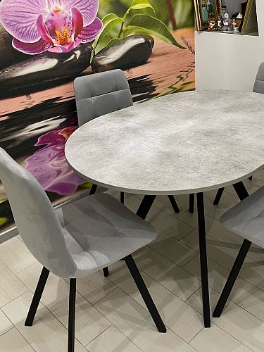 Стул на металлокаркасе Чилли темно-серый / черный каркас фото покупателя 703