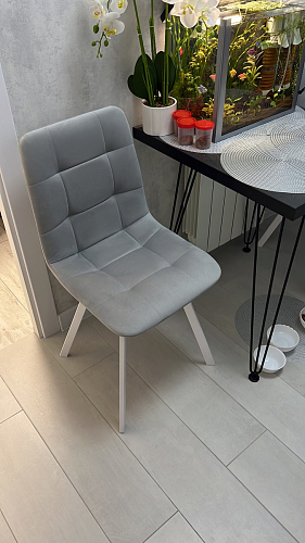 Стул на металлокаркасе Чилли черный / зеленый фото покупателя 706