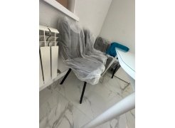 Стул на металлокаркасе Чилли синяя ткань / белый фото покупателя 512