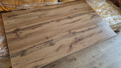 Деревянный стол Лота Лофт 120х75 белый матовый / дуб крафт золотой фото покупателя 854