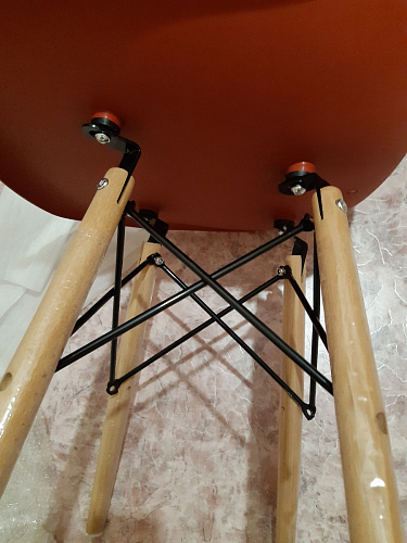 Пластиковый стул Eames PC-015 серо-голубой / дерево фото покупателя 157