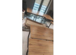 Стол Лота Лофт 120 25 мм черный матовый / дуб вотан фото покупателя 33