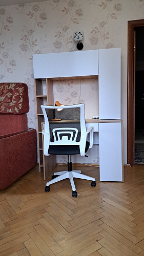 Письменный стол Комфорт 12.71 дуб золотой craft / белая аляска фото покупателя 38