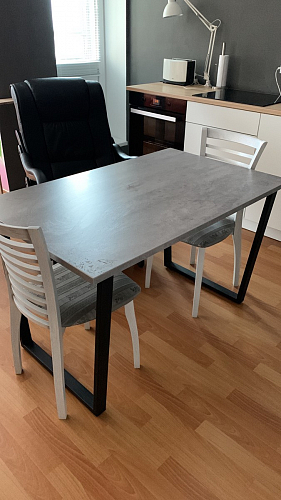 Деревянный стол Лота Лофт 140х80 дуб крафт табачный / черный матовый фото покупателя 833