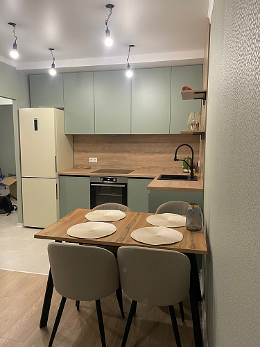 Стол Тринити Лофт 120 32 мм дуб галифакс табако / черный матовый фото покупателя 367