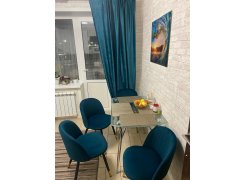 Стул на металлокаркасе Gabi 1 бежевый / черный с серебряными наконечниками фото покупателя 565