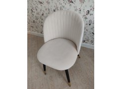 Стул на металлокаркасе Gabi 1 бежевый / черный с серебряными наконечниками фото покупателя 124