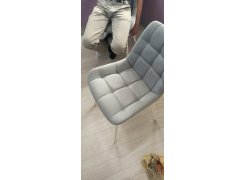 Стул на металлокаркасе Челси серый 02 / черный фото покупателя 125