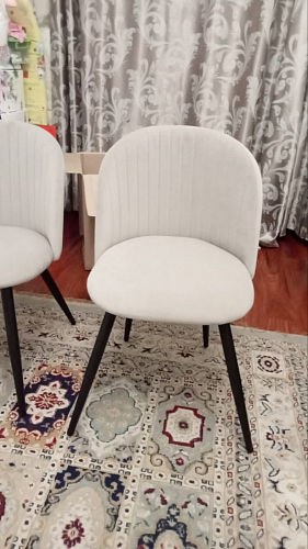 Стул на металлокаркасе Gabi 1 light blue / black / gold фото покупателя 509