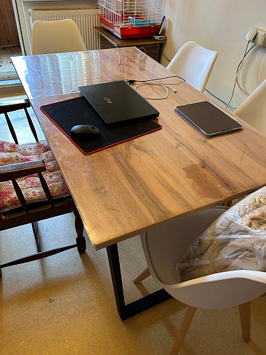 Деревянный стол Лота Лофт 140х80 черный матовый / бетон светлый фото покупателя 262