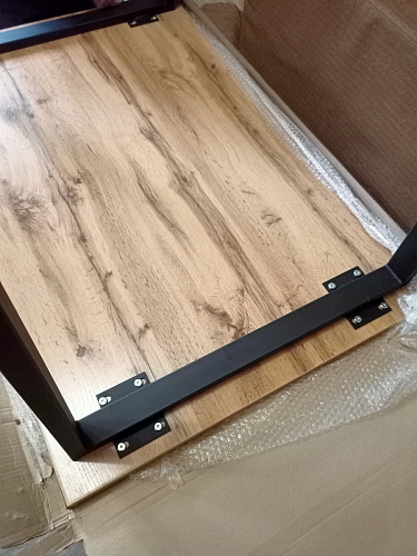 Деревянный стол Лота Лофт 140х80 черный матовый / бетон светлый фото покупателя 919