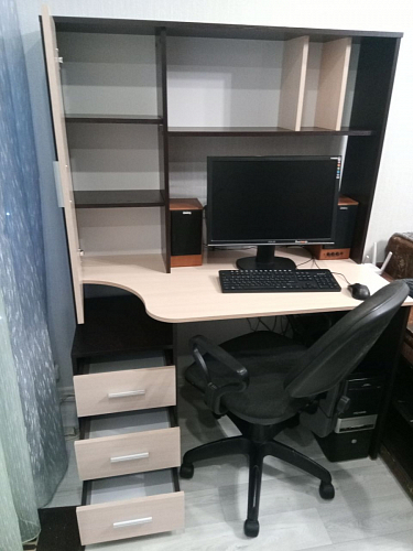 Письменный стол КСТ-16 левый венге / беленый дуб фото покупателя 27