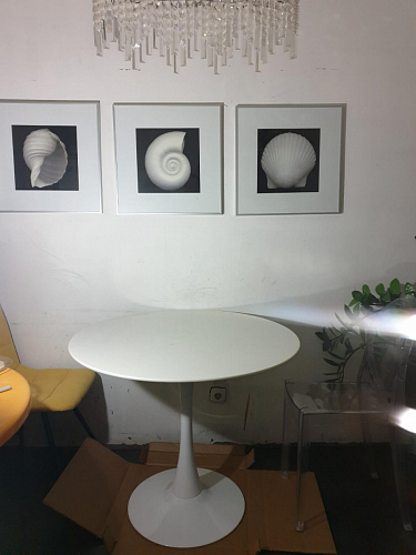 Стеклянный стол Tulip 90 white фото покупателя 34