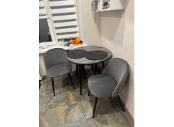 Стул на металлокаркасе Gabi 1 gray / black фото покупателя 541