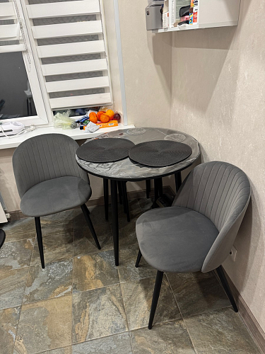 Стул на металлокаркасе Gabi 1 light purple / black фото покупателя 541