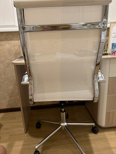 Компьютерное кресло Reus белая сетка / хром фото покупателя 90