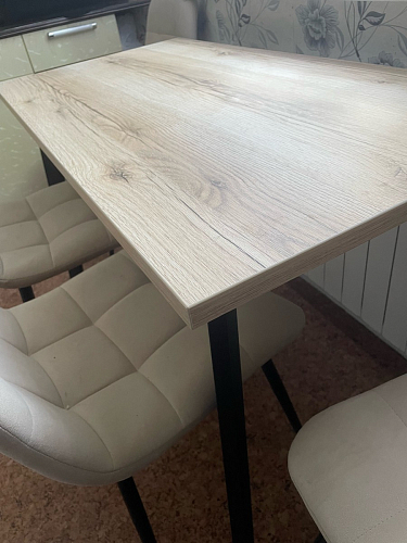 Стол Тринити Лофт 120 32 мм бетон / черный матовый фото покупателя 589