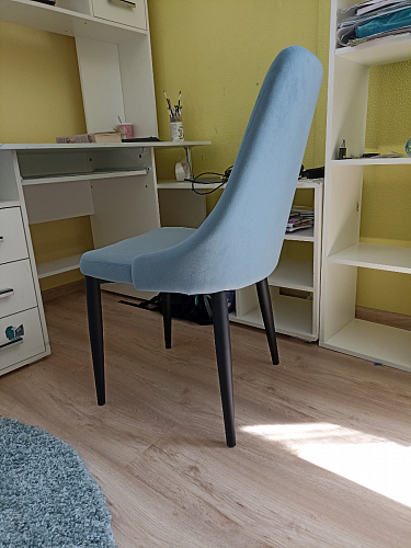 Стул на металлокаркасе Kora gray / black фото покупателя 87