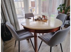 Стул на металлокаркасе Седа К крутящийся светло-серый  / белый фото покупателя 69