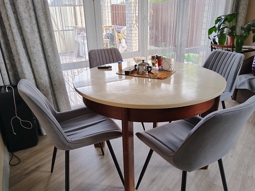 Комплект стульев Вейв 4 шт светло-серый / черный фото покупателя 69