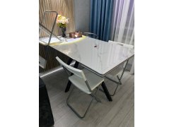 Керамический стол Вилли 140 (200) х 80 белый мрамор alpin white / snow white / белый фото покупателя 69