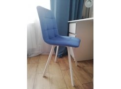 Стул на металлокаркасе Чилли синяя ткань / белый фото покупателя 296