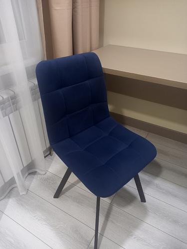 Стул на металлокаркасе Чилли К темно-серый (velutto 32) / черный фото покупателя 472